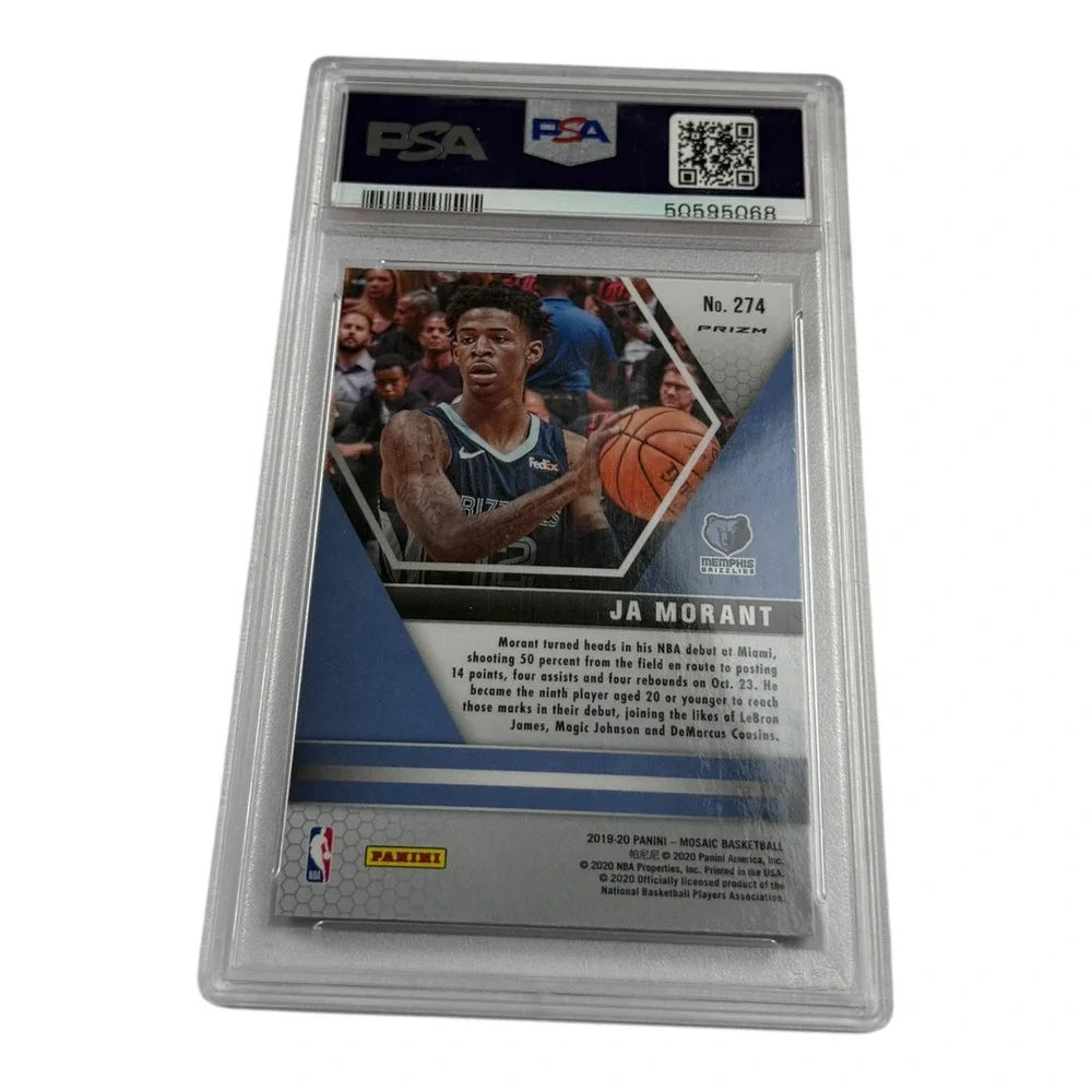 2019 Panini Mosaic Ja Morant NBA Debut Reactive Orange #274 PSA 10 Gem Mint RC